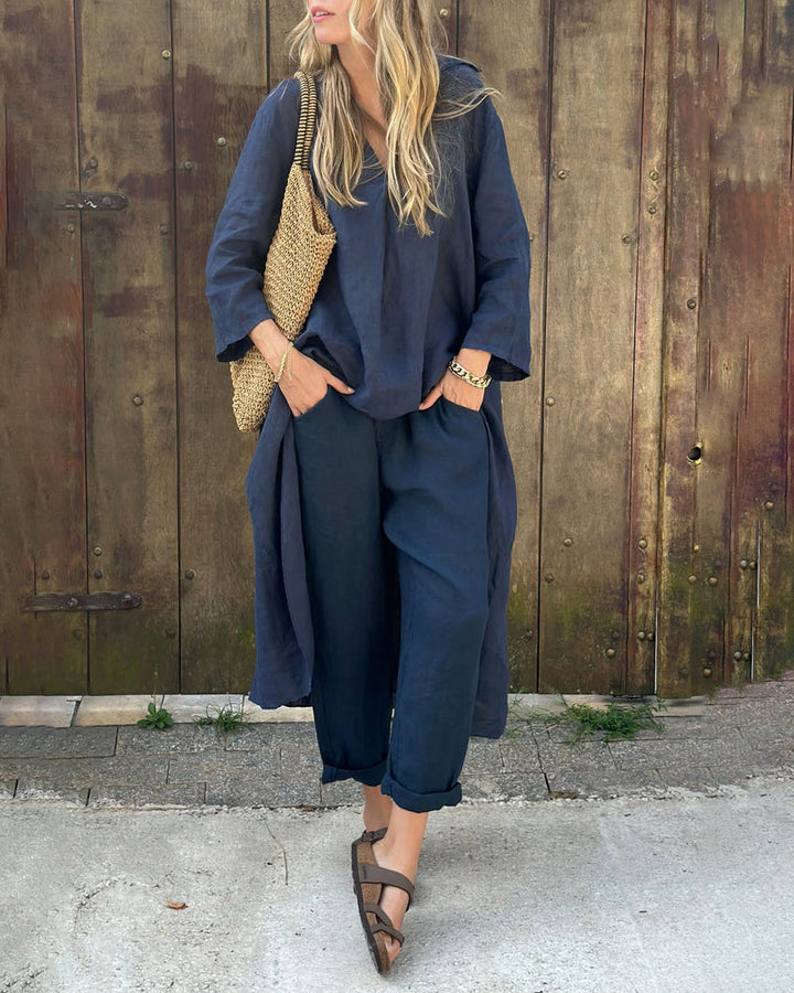 Carolyn | Chic and Comfortable Set | Coordinated Top and Relaxed-Fit Bottoms