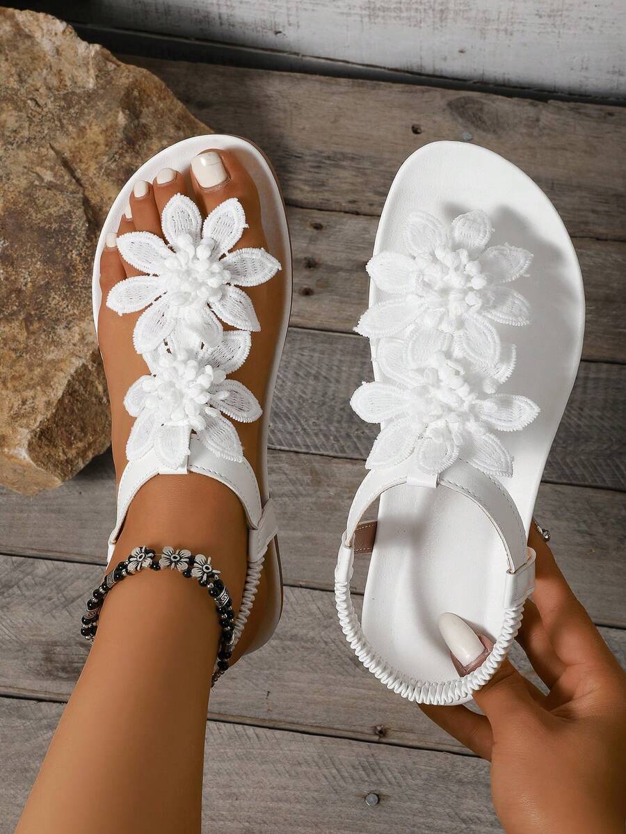 Floréa | Orthopedic Sandals with Applied Flowers
