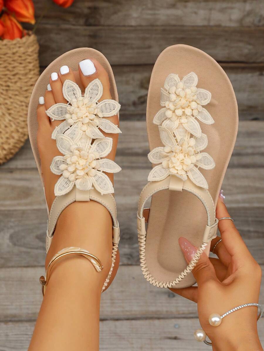 Floréa | Orthopedic Sandals with Applied Flowers
