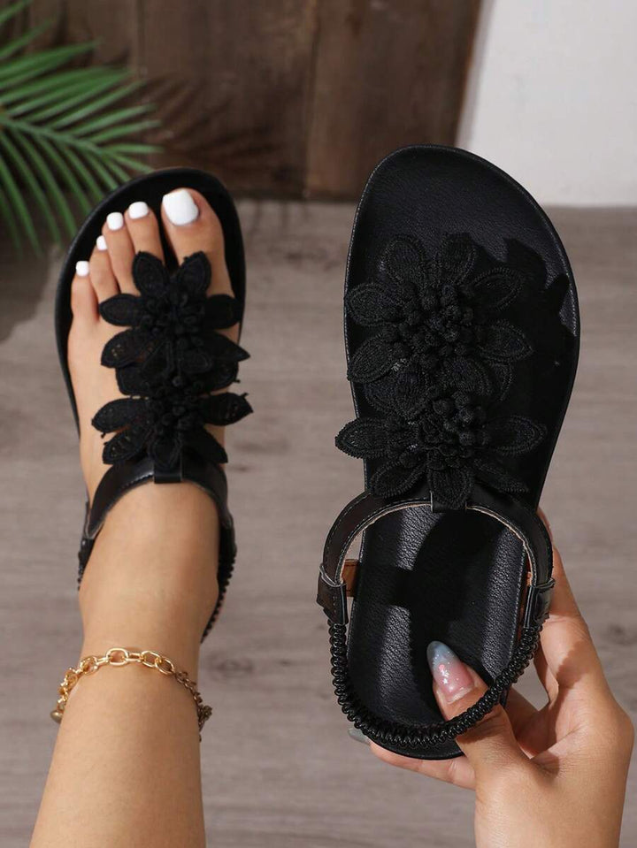 Floréa | Orthopedic Sandals with Applied Flowers