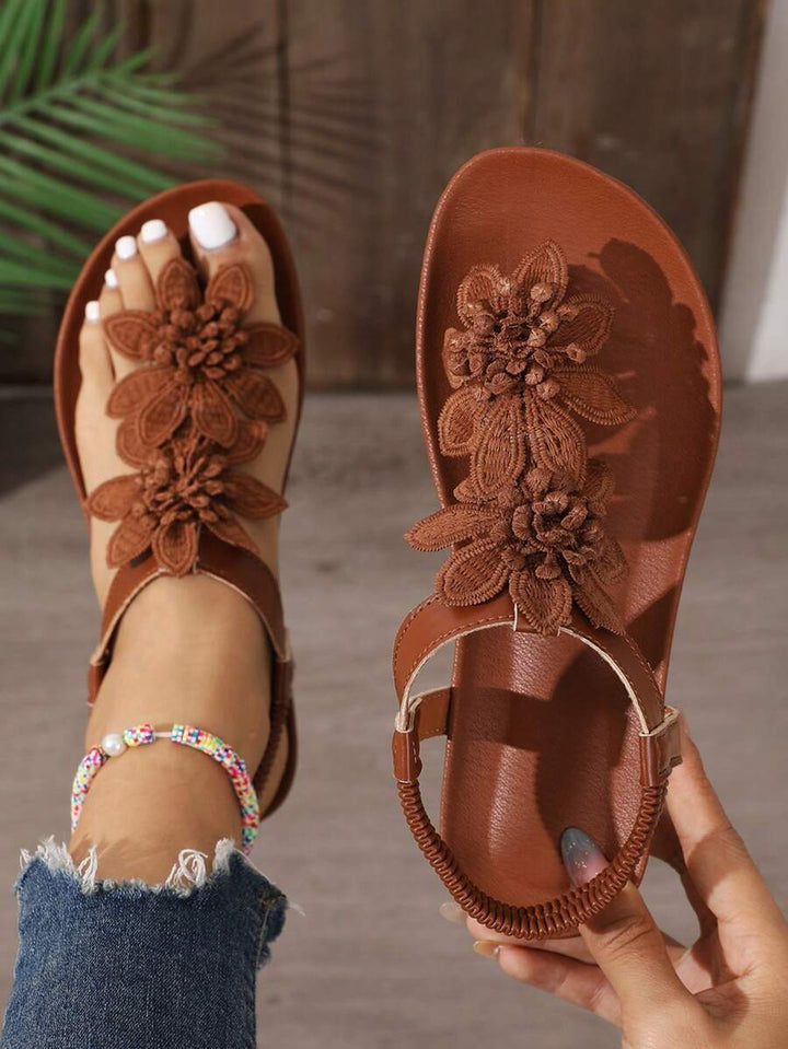 Floréa | Orthopedic Sandals with Applied Flowers