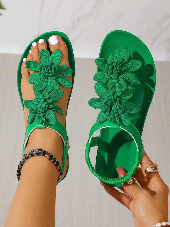Floréa | Orthopedic Sandals with Applied Flowers