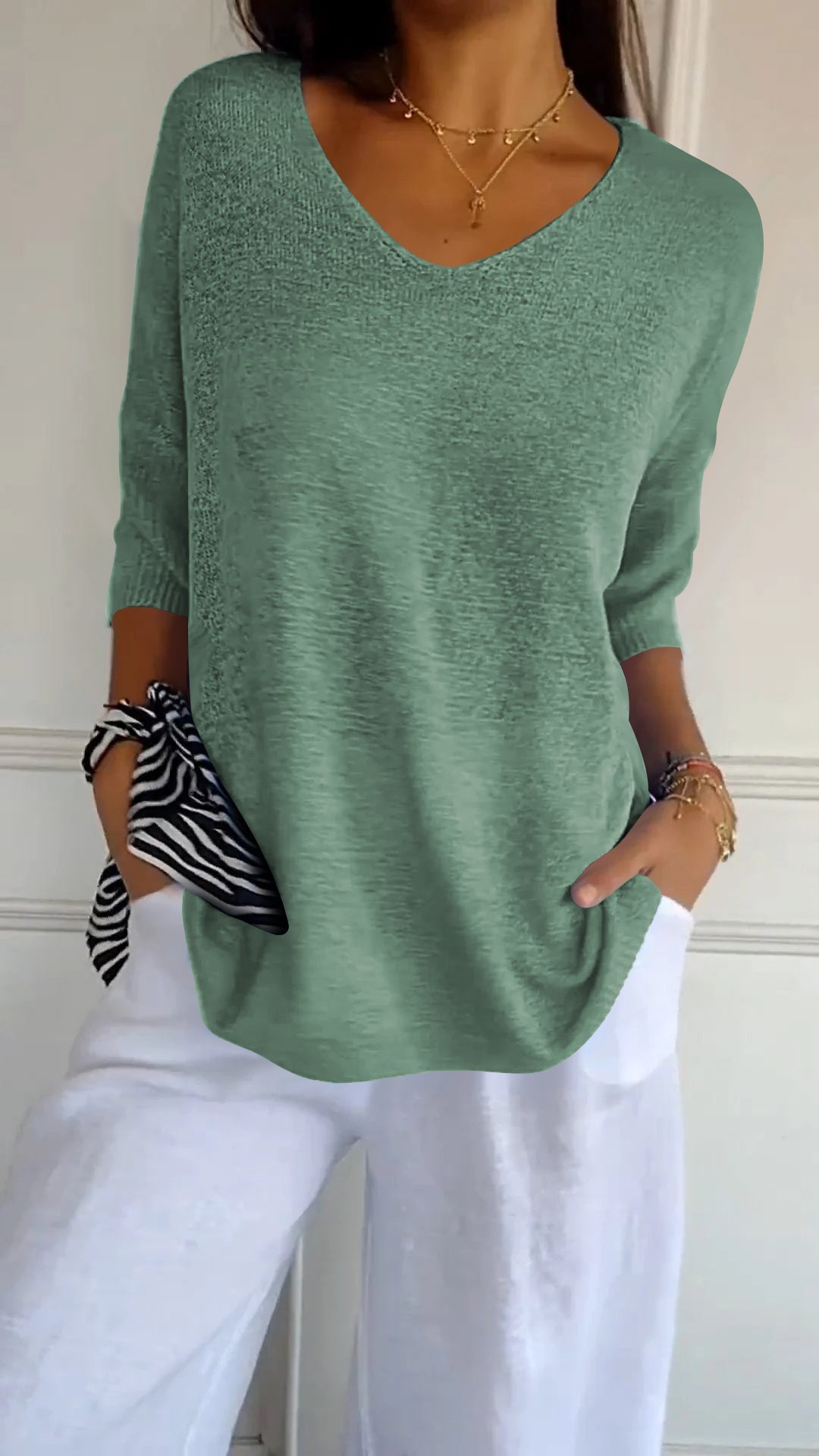 LAUREN | Women Casual V-Neck Top