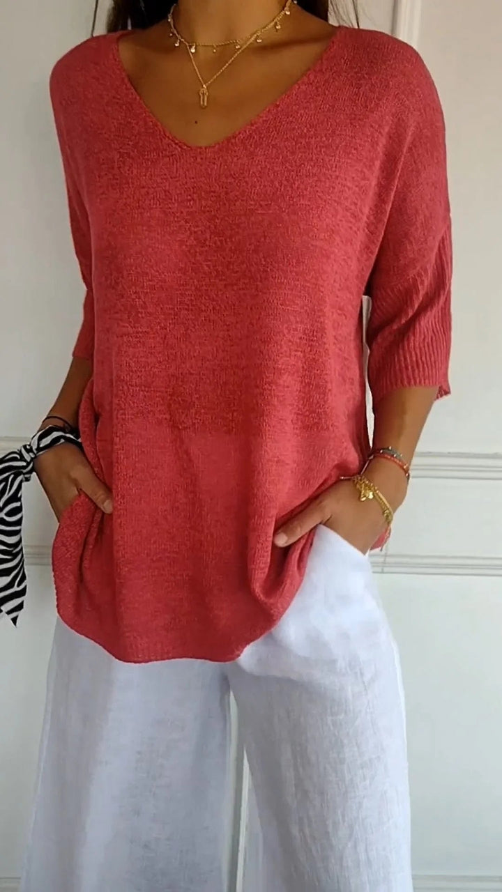 LAUREN | Women Casual V-Neck Top