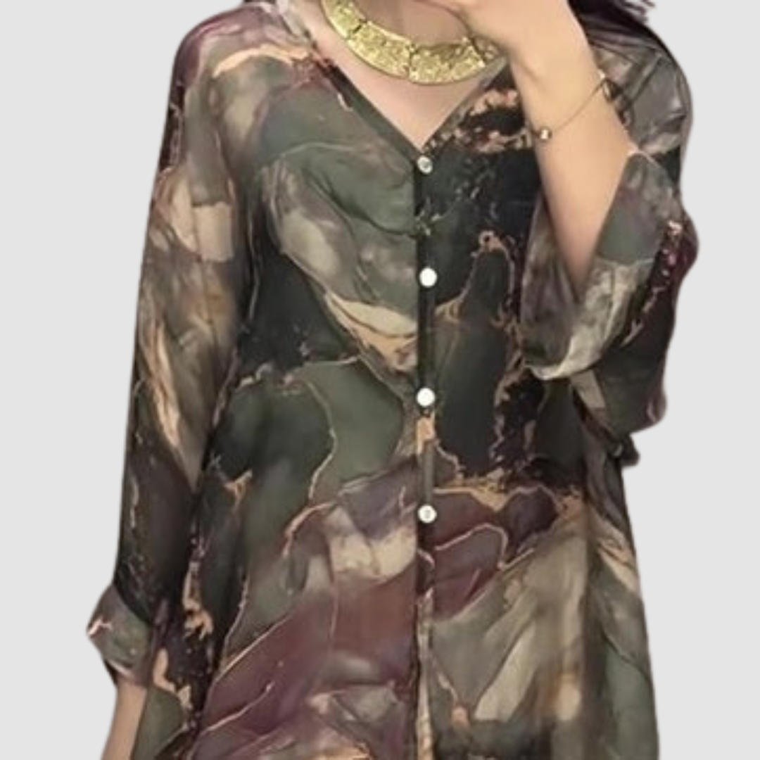 Aurora | Elegant Printed Two-Piece Set | Floral Comfort Co-Ord