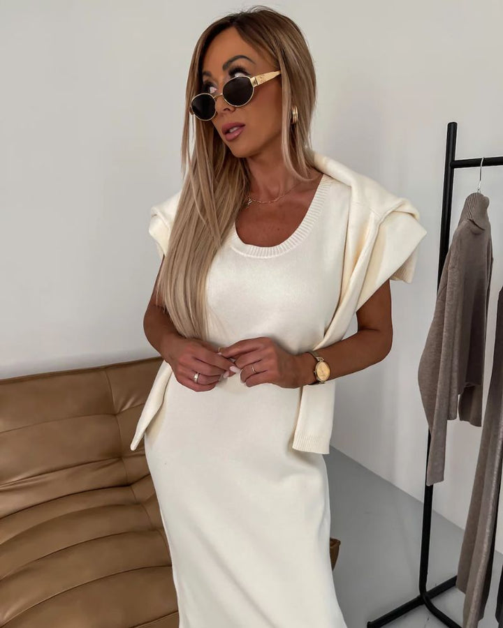 Darla | Elegant Knit Set | Coordinated Knit Dress and Top