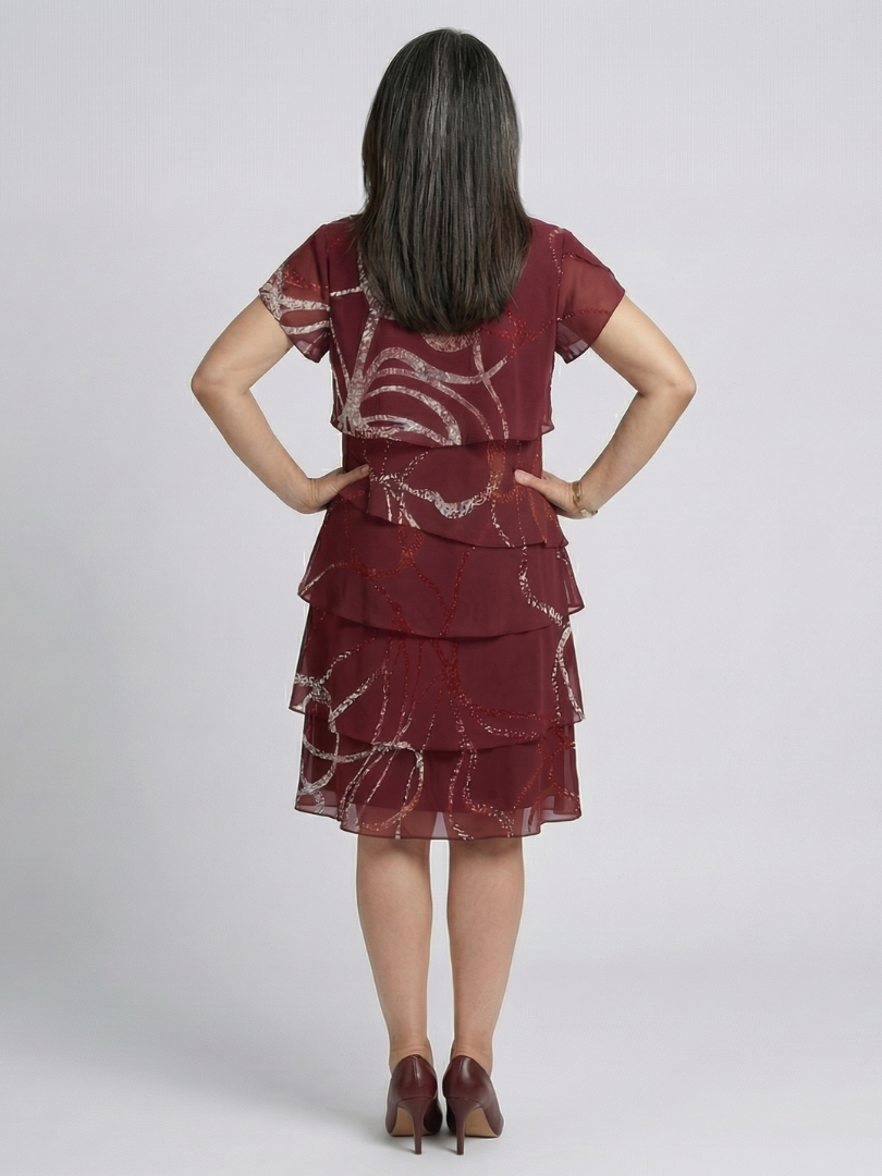 Alani | Elegant Abstract Dress Knee Length