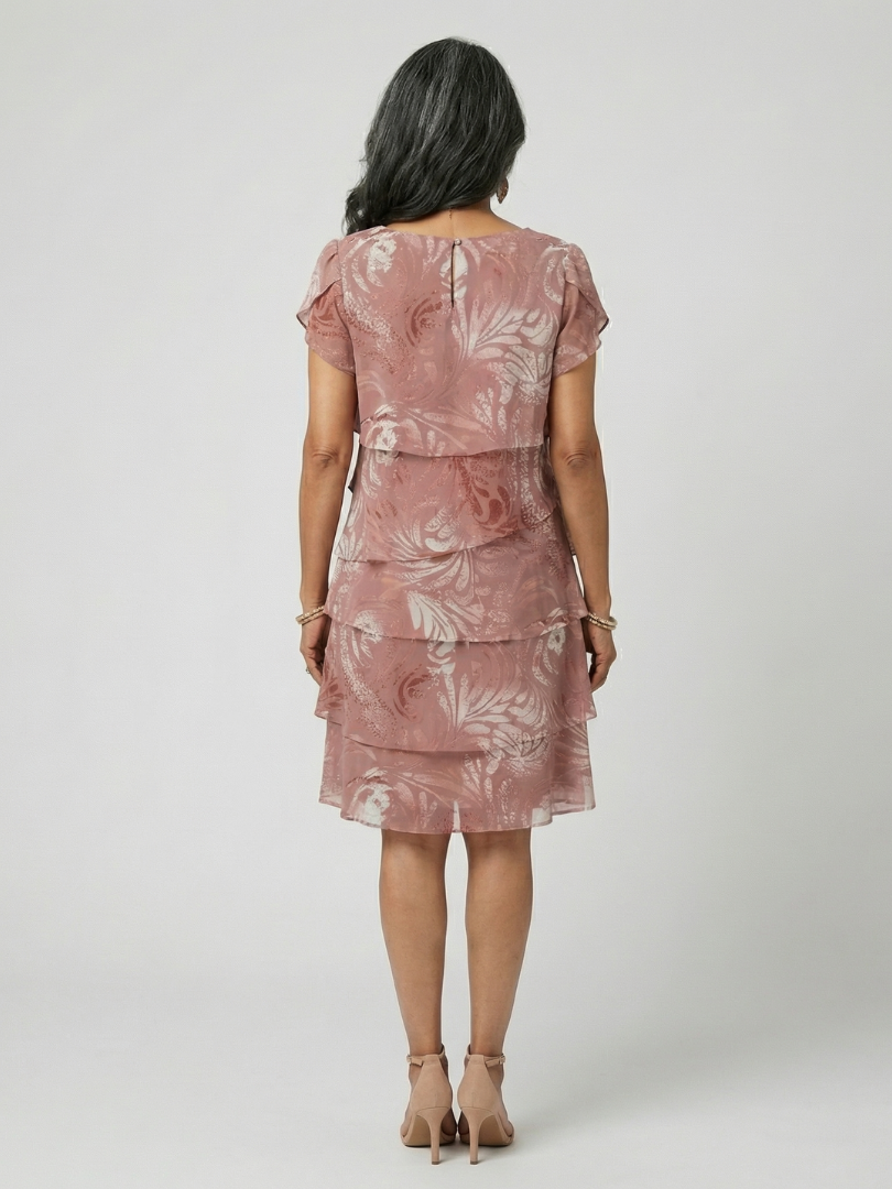 Aria | Soft patterned knee-length dress