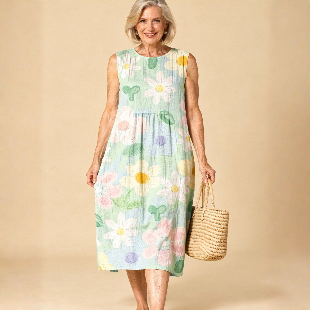 Erin | Pastel Blossom Midi Dress