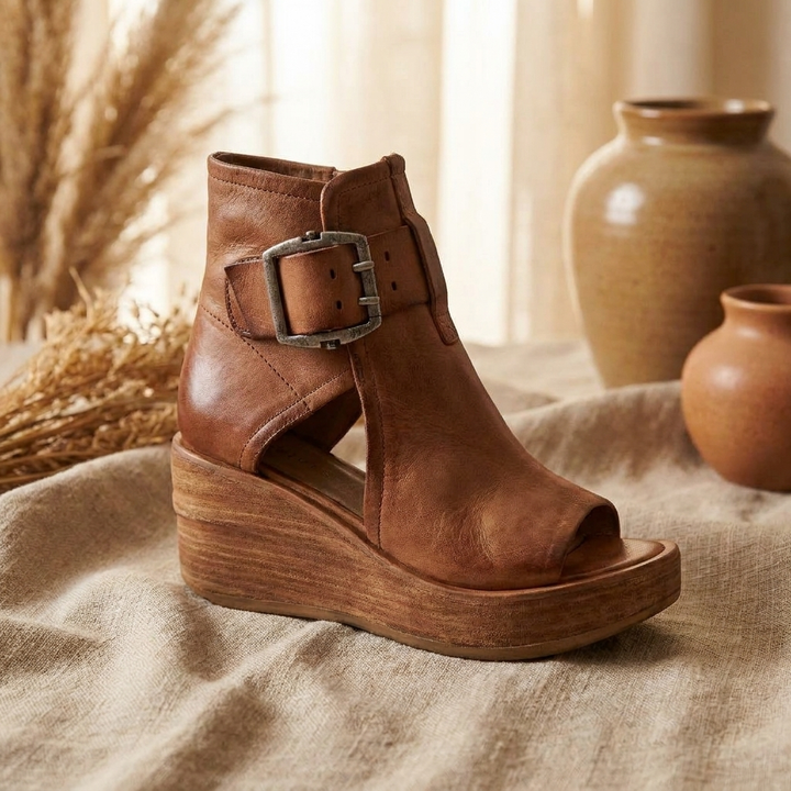 Celeste — Modern Open Wedge Ankle Boots