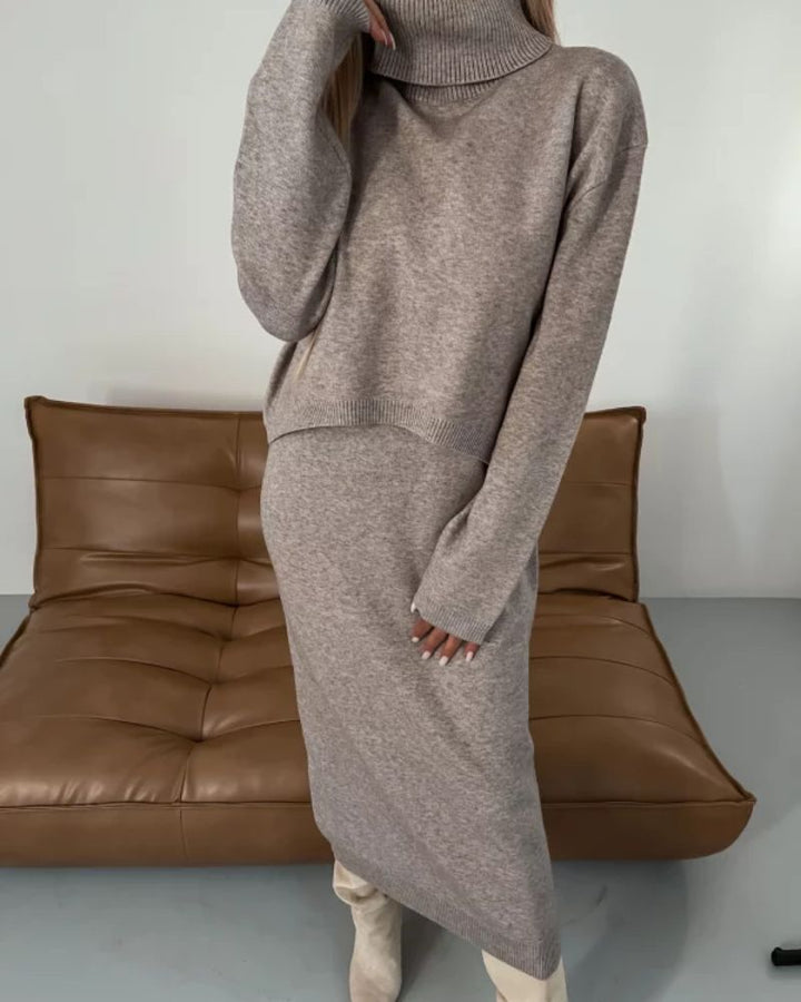 Darla | Elegant Knit Set | Coordinated Knit Dress and Top