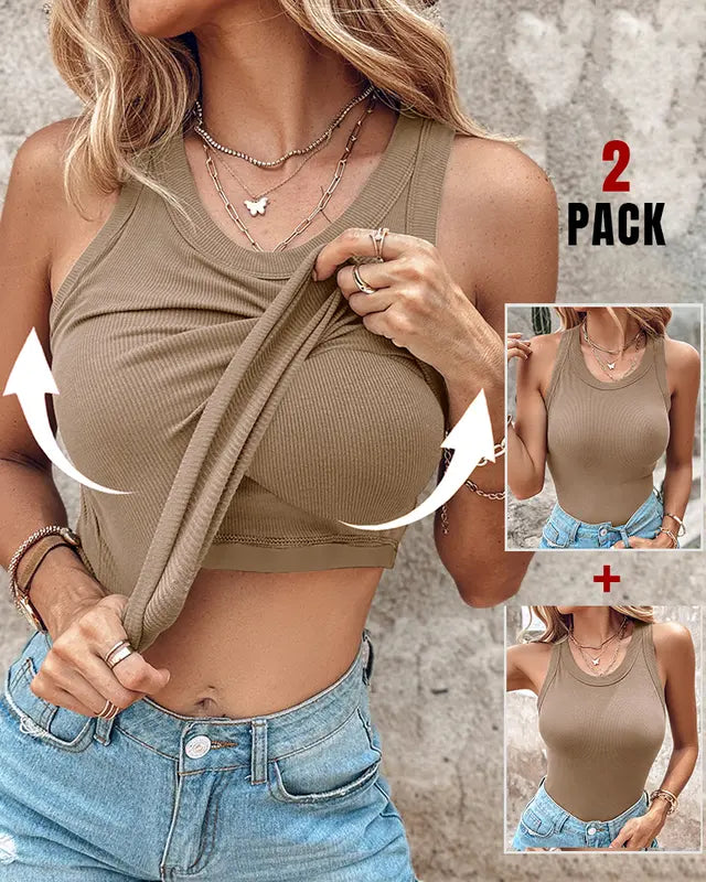 DASHA | Comfort Built-In Bra Tank Top (Pack of 2)