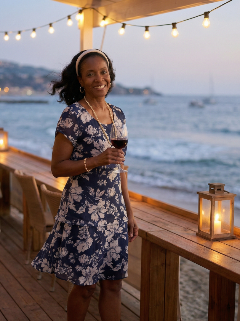 Thea | Delicate floral knee-length dress