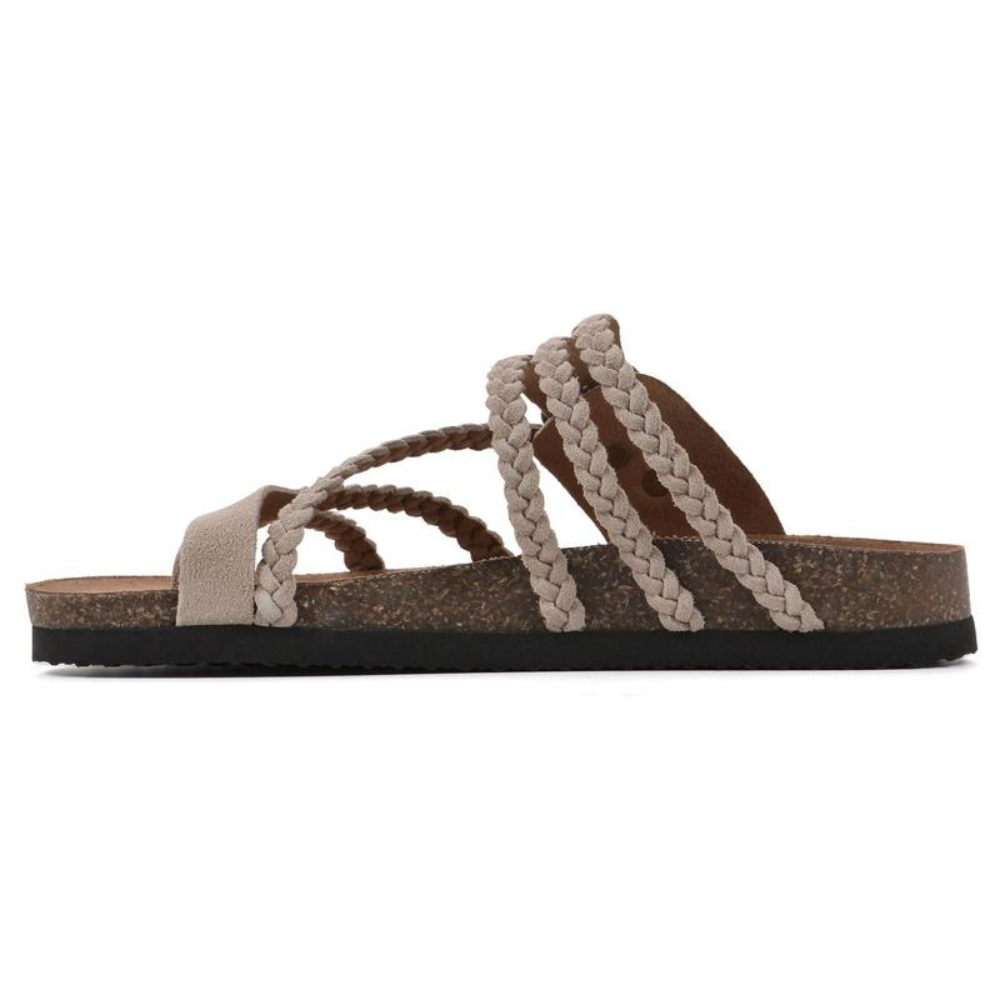 Hayleigh Sandals — Woven Cork