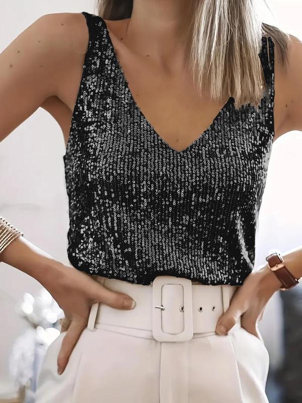 KAITLYN | Women Sleeveless Glitter Top