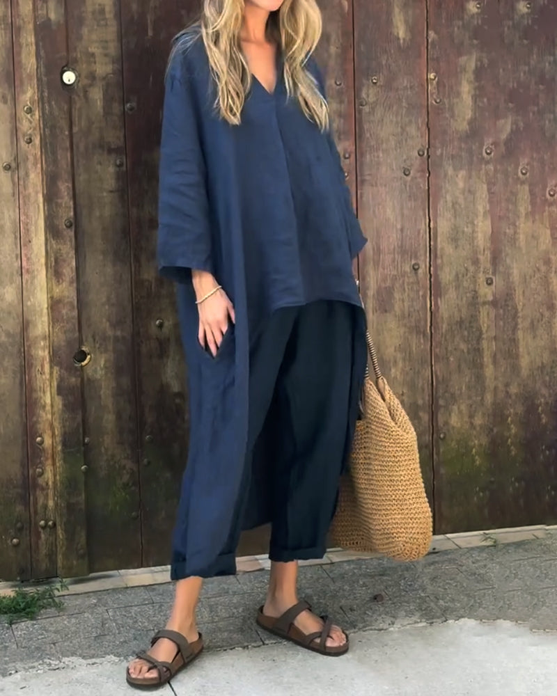 Carolyn | Chic and Comfortable Set | Coordinated Top and Relaxed-Fit Bottoms