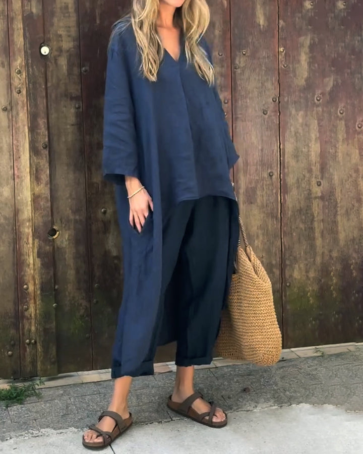 Carolyn | Chic and Comfortable Set | Coordinated Top and Relaxed-Fit Bottoms