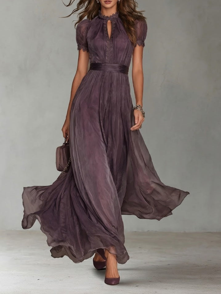 Flavia - Long Purple Dress