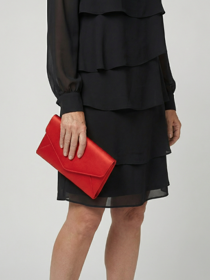 Kirax | Elegant Ruffled Knee-Length Dress
