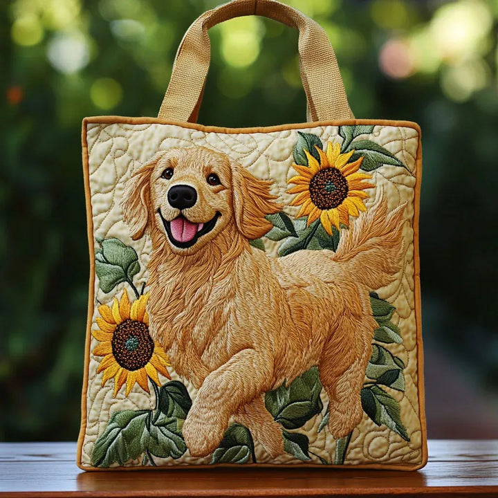Handcrafted Golden Retriever Tote Bag