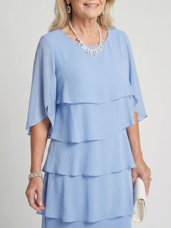 Brent | Midi Dress with Layered Ruffles