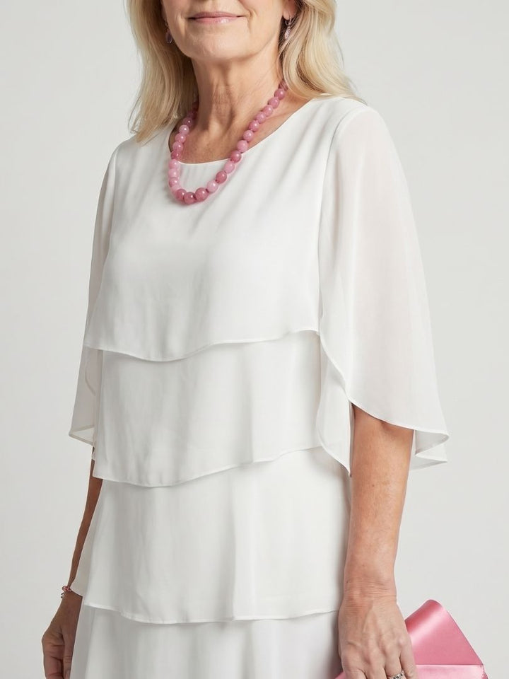 Brent | Midi Dress with Layered Ruffles