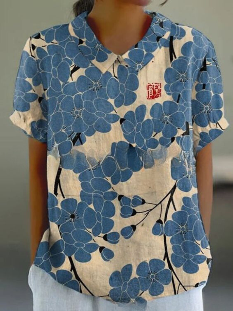 MARLENE | Women Vintage Print Shirt