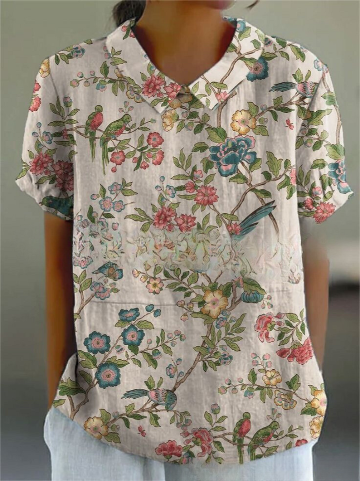 MARLENE | Women Vintage Print Shirt