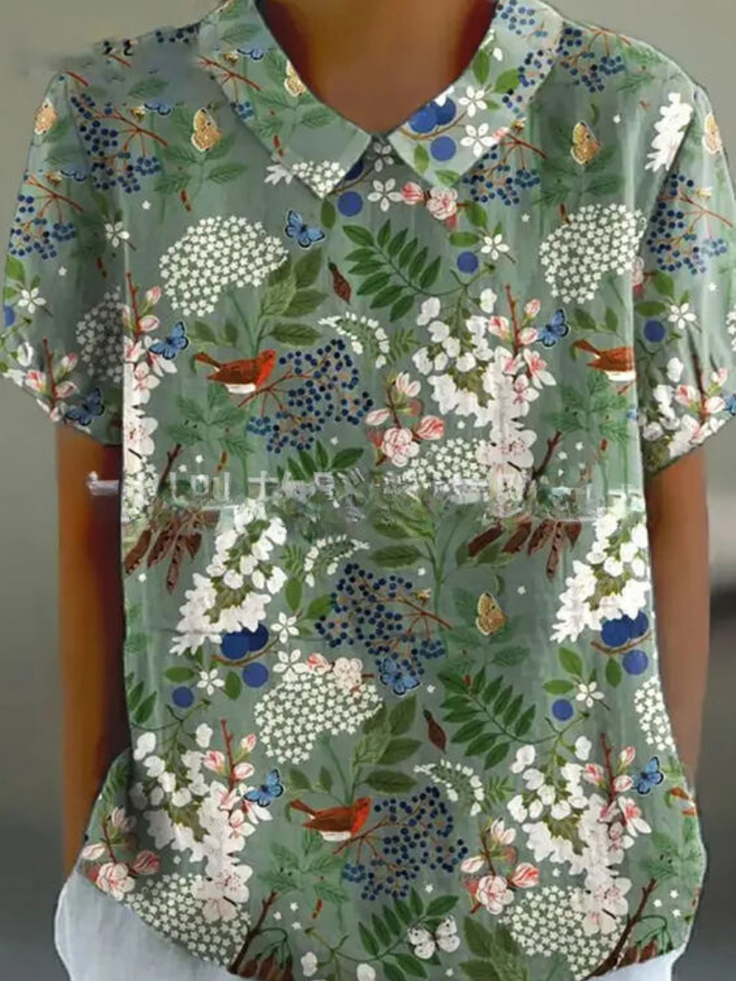 MARLENE | Women Vintage Print Shirt