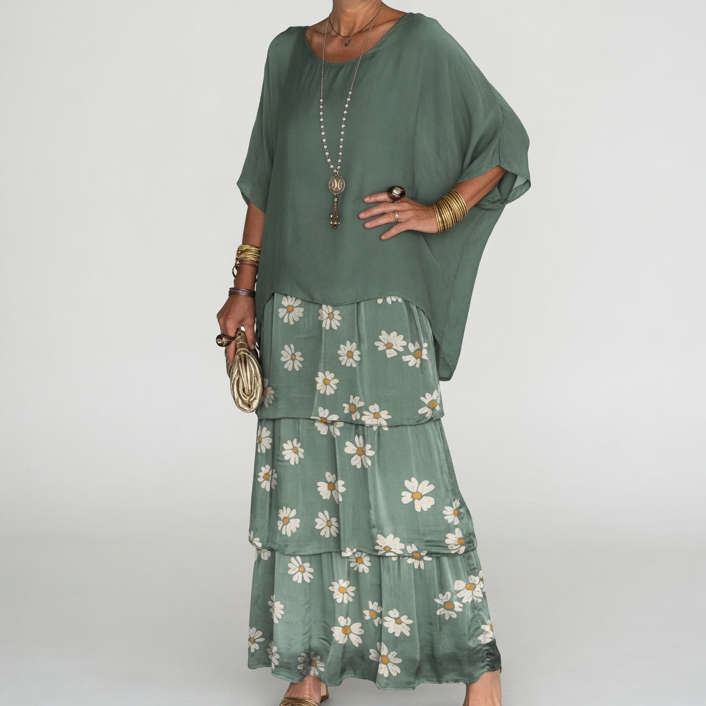Émeline™ — Bohemian Ruffled Maxi Dress