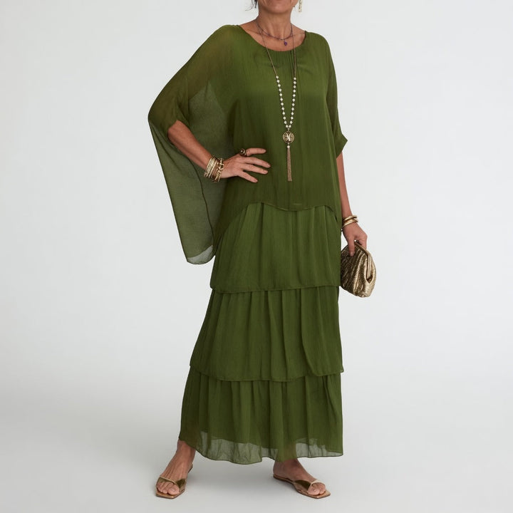 Émeline™ — Bohemian Ruffled Maxi Dress