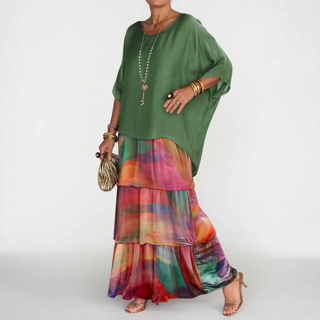 Émeline™ — Bohemian Ruffled Maxi Dress