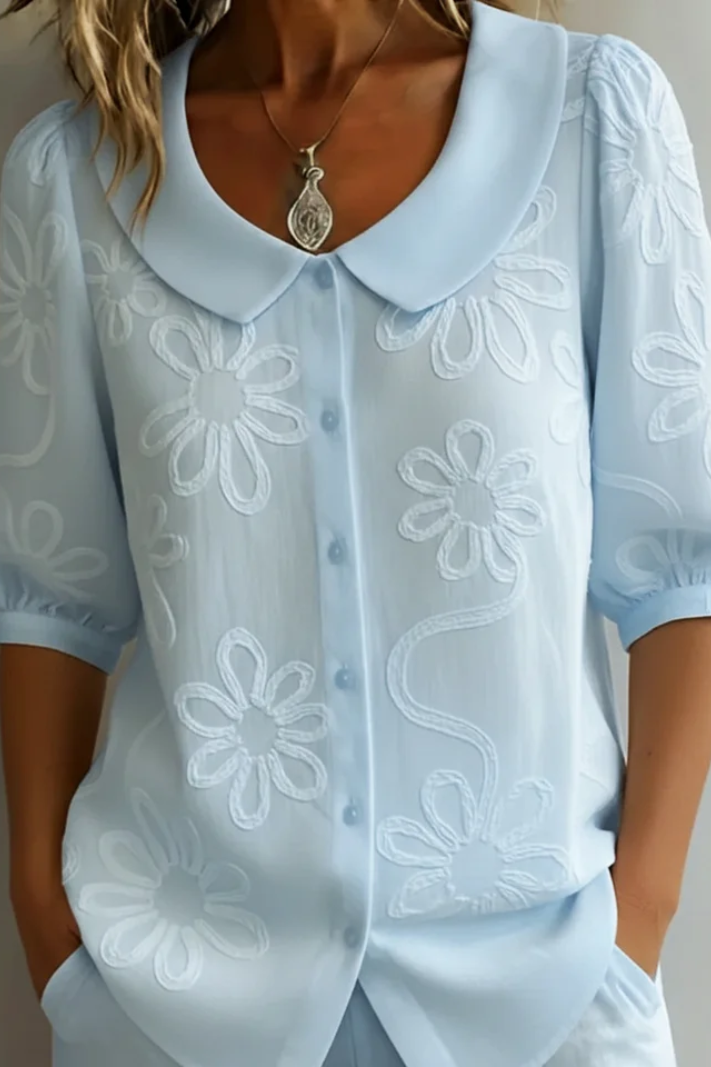 Maria | Elegant Floral Blouse