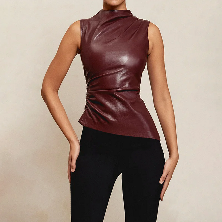 SERENA | Women Sleek Faux Leather Top