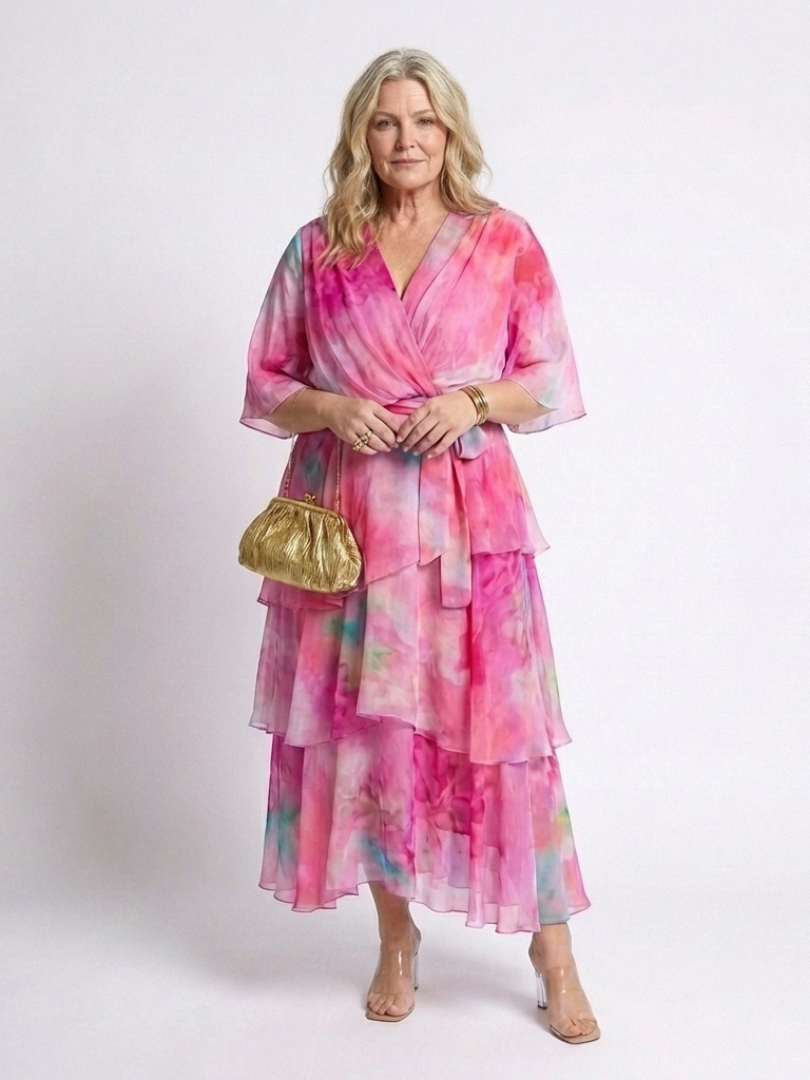 Calista | Maxi Transparent Dress with Tied Belt