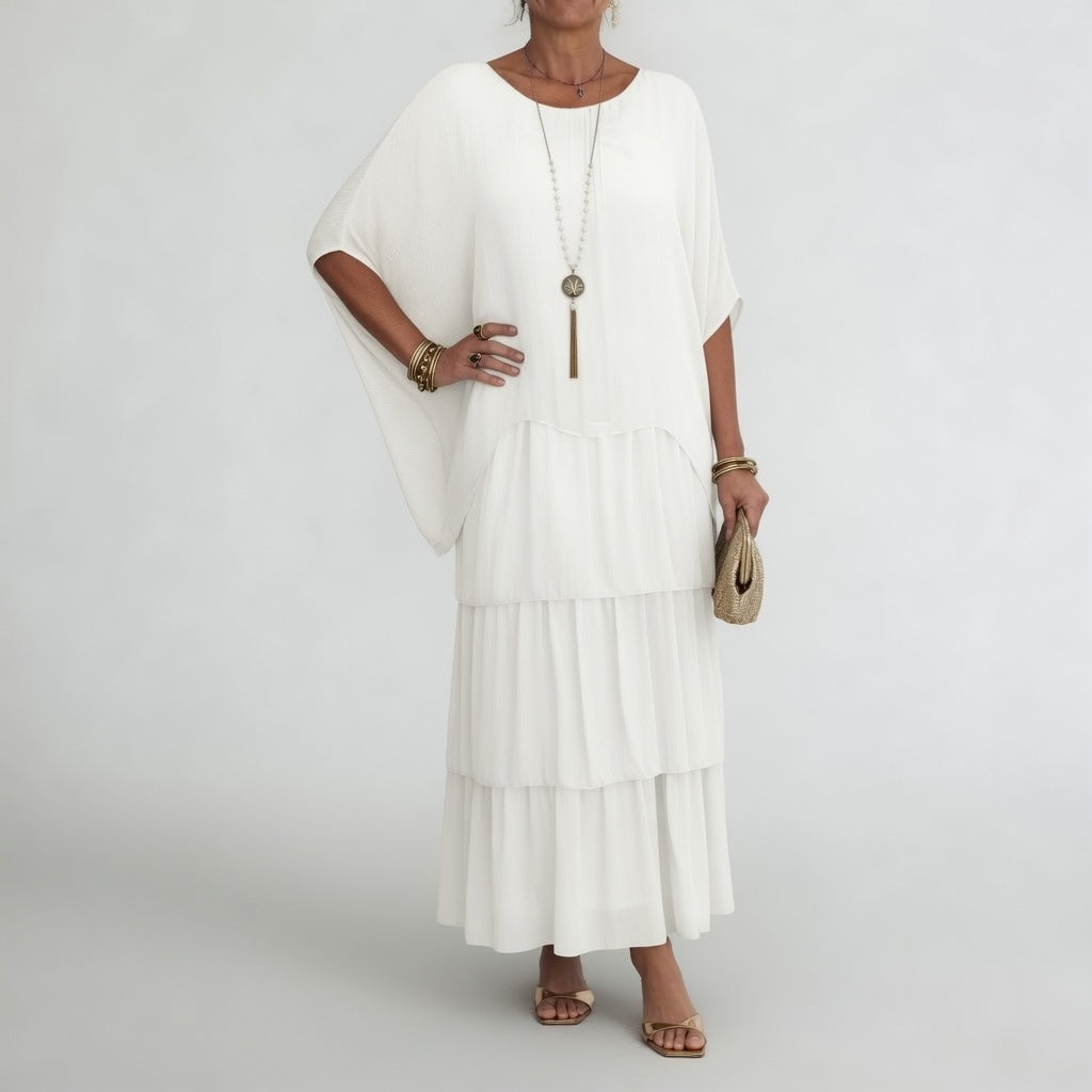 Émeline™ — Bohemian Ruffled Maxi Dress