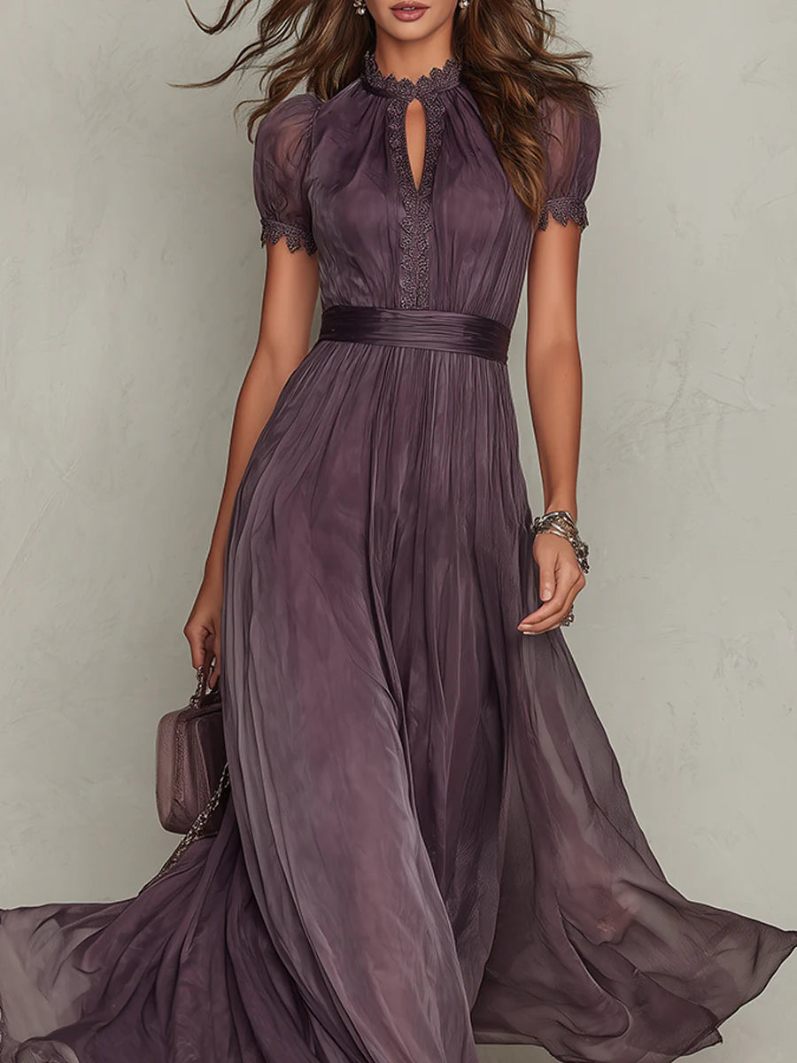 Flavia - Long Purple Dress