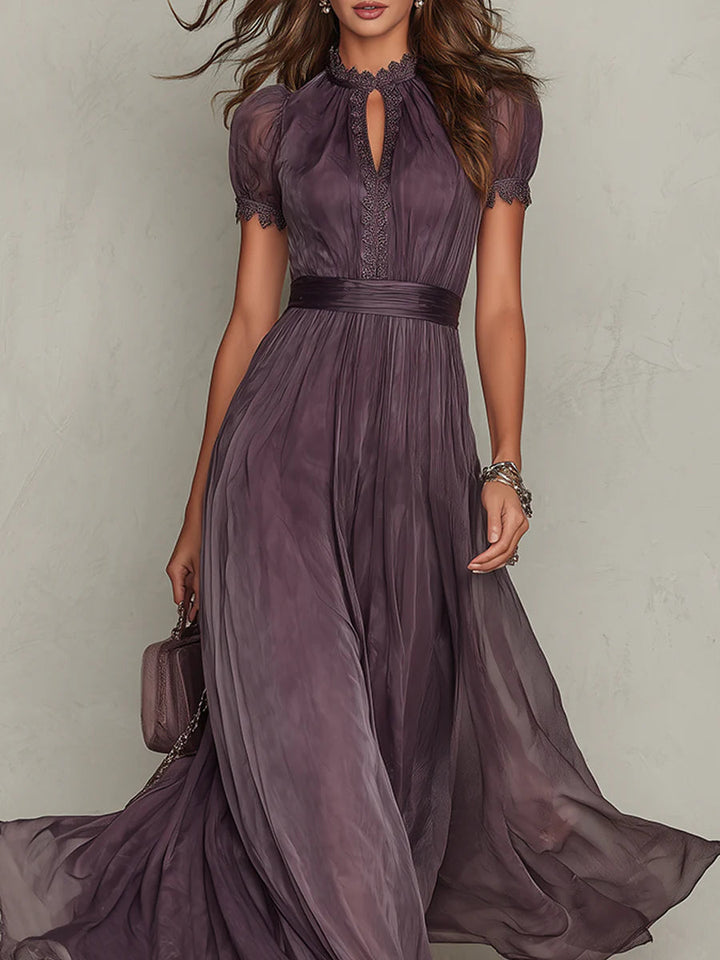 Flavia - Long Purple Dress
