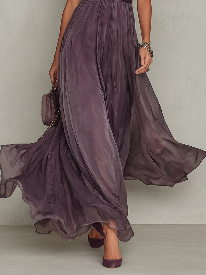 Flavia - Long Purple Dress