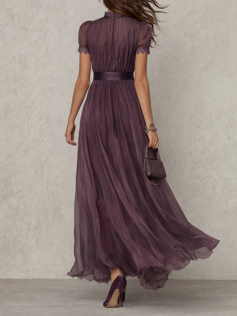 Flavia - Long Purple Dress