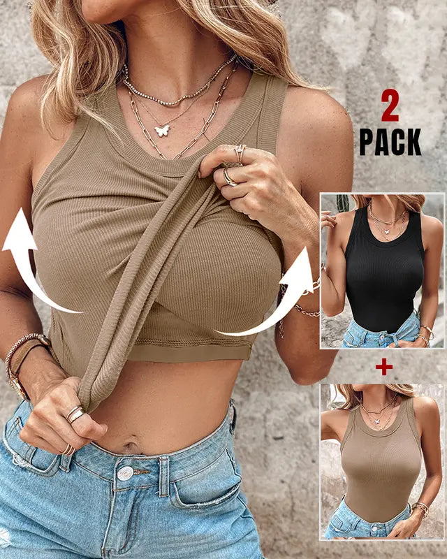 DASHA | Comfort Built-In Bra Tank Top (Pack of 2)