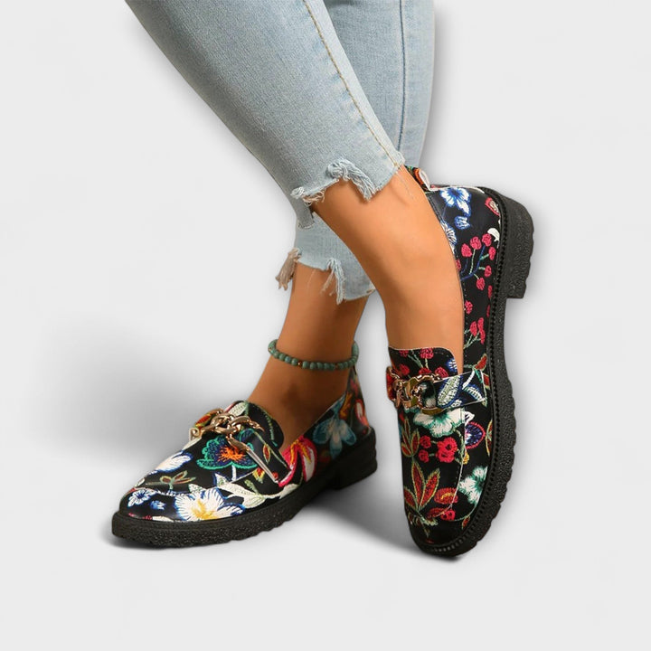 Rosalie™ | Multicolored Floral Pattern Loafers