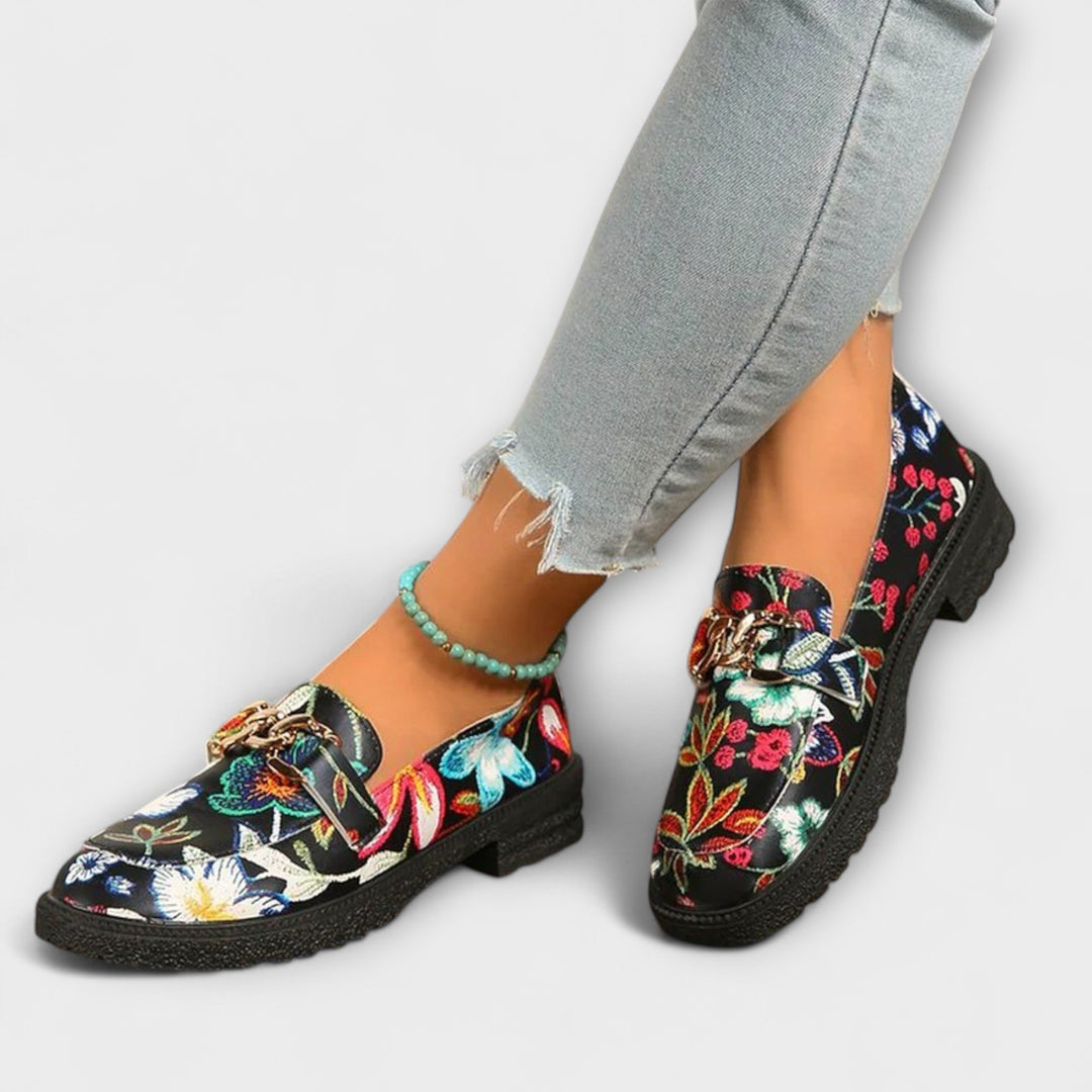 Rosalie™ | Multicolored Floral Pattern Loafers