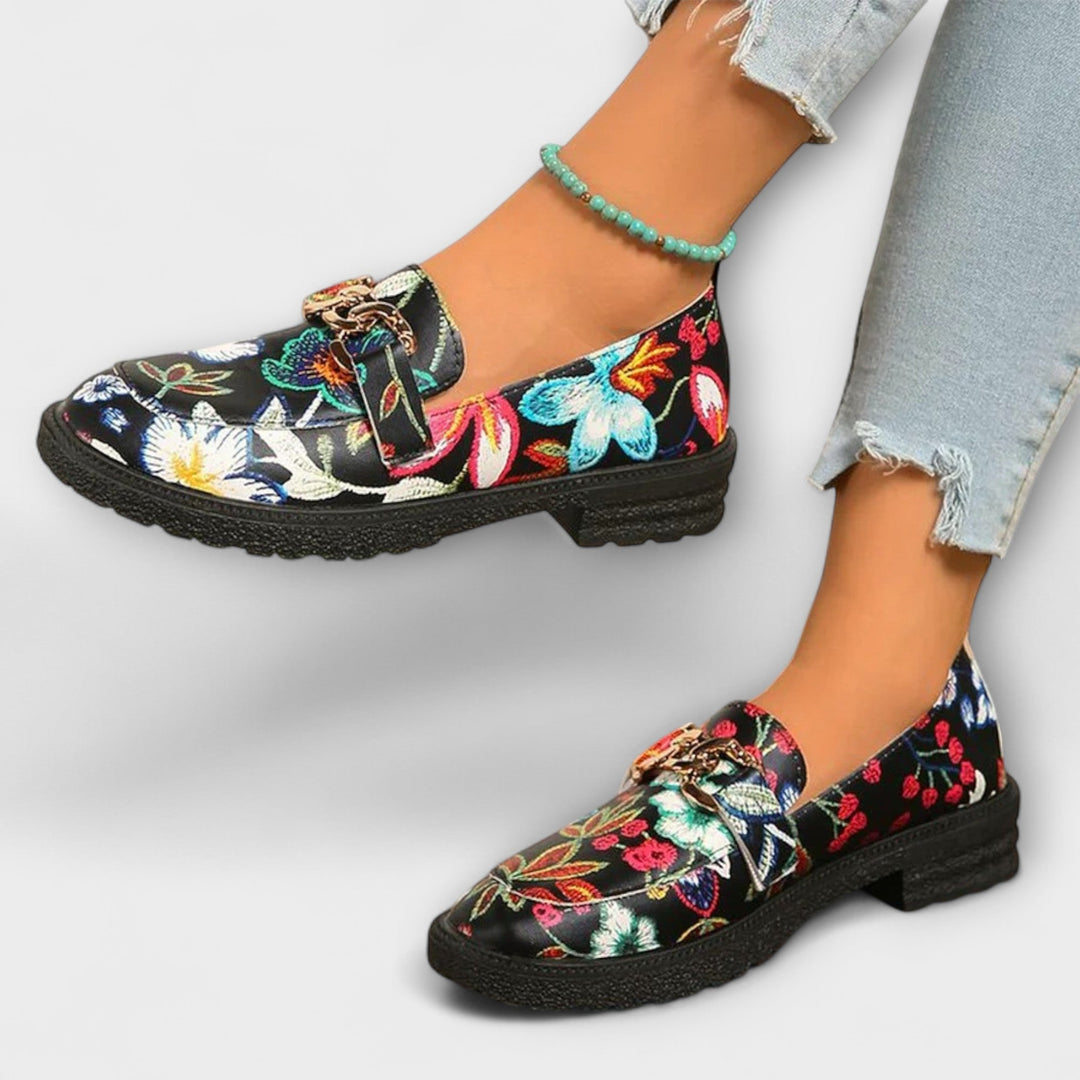 Rosalie™ | Multicolored Floral Pattern Loafers