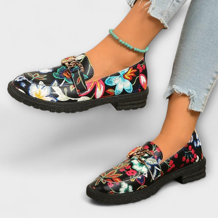 Rosalie™ | Multicolored Floral Pattern Loafers