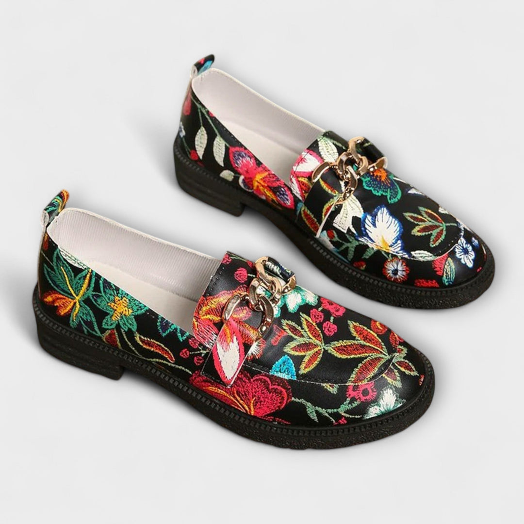 Rosalie™ | Multicolored Floral Pattern Loafers