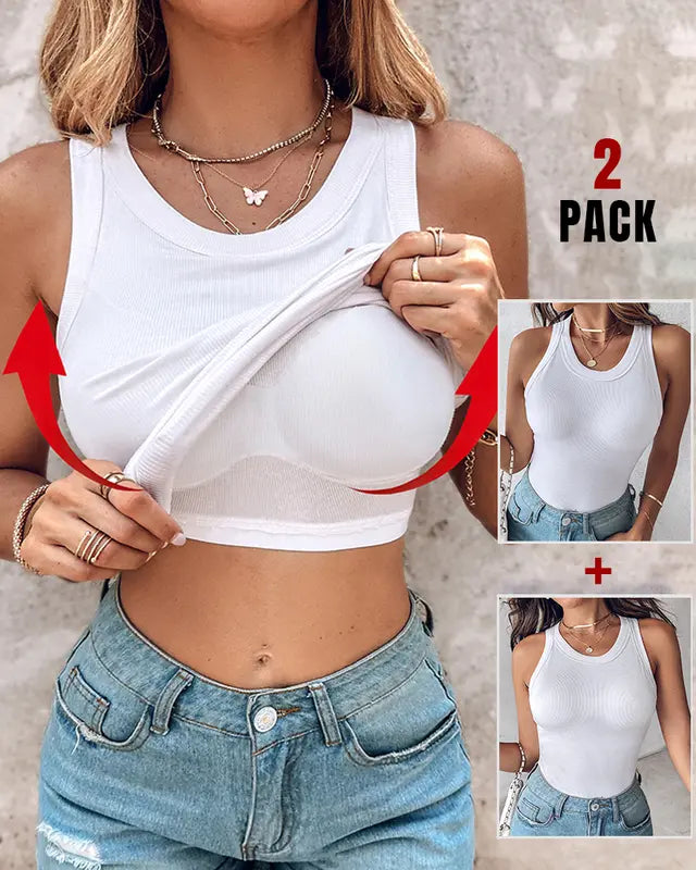 DASHA | Comfort Built-In Bra Tank Top (Pack of 2)