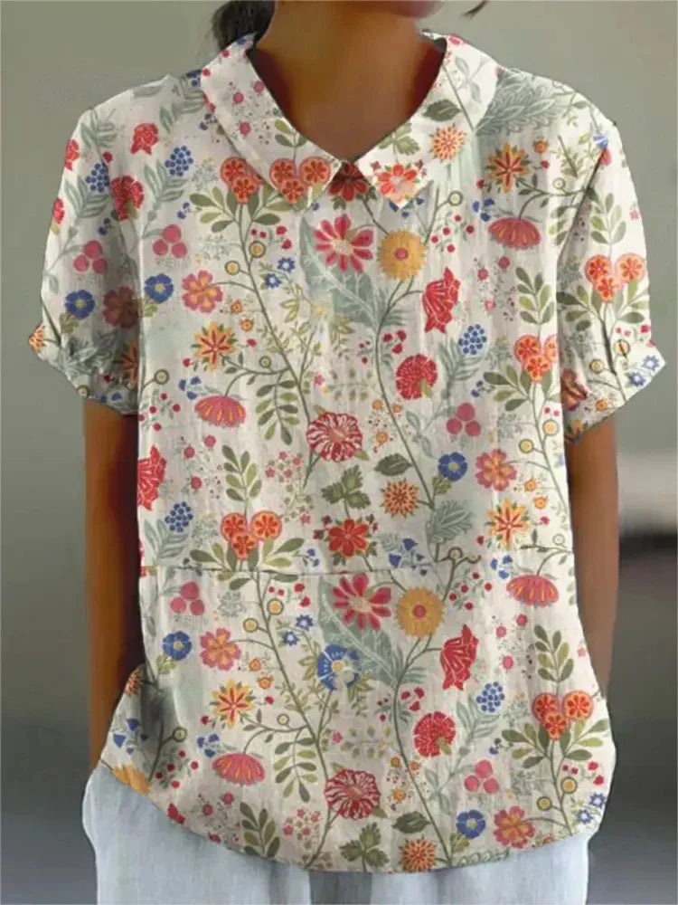 MARLENE | Women Vintage Print Shirt