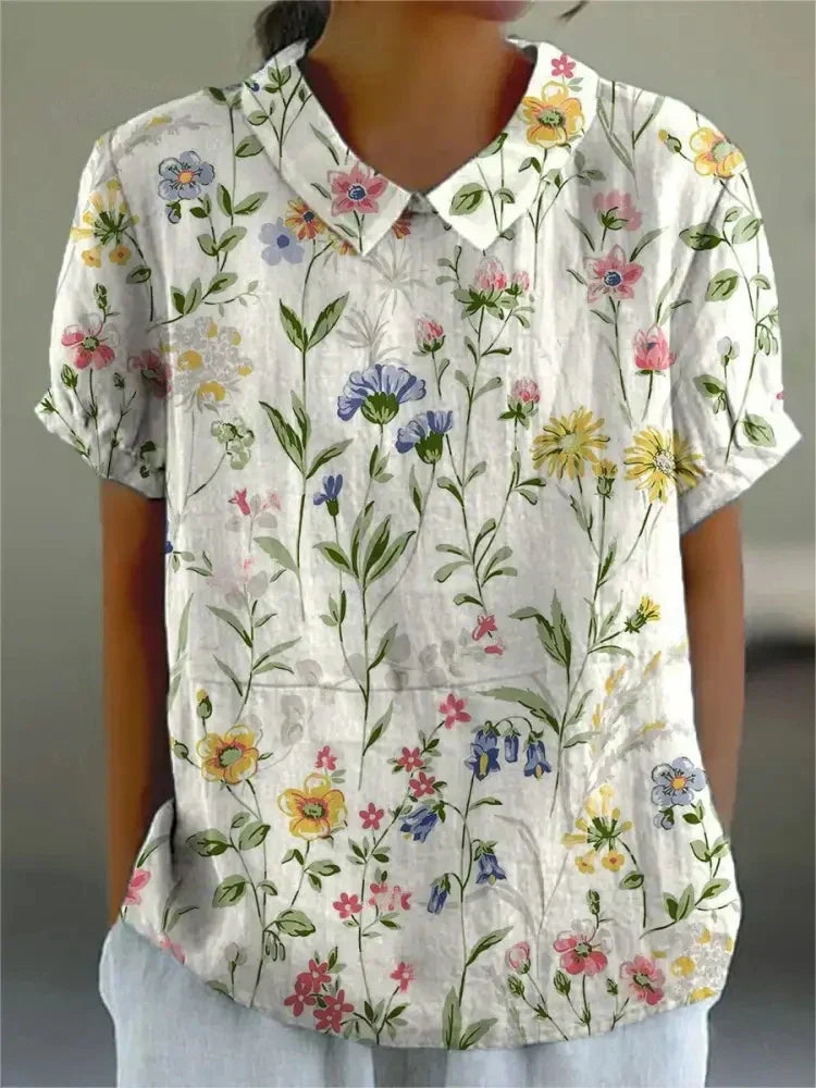 MARLENE | Women Vintage Print Shirt