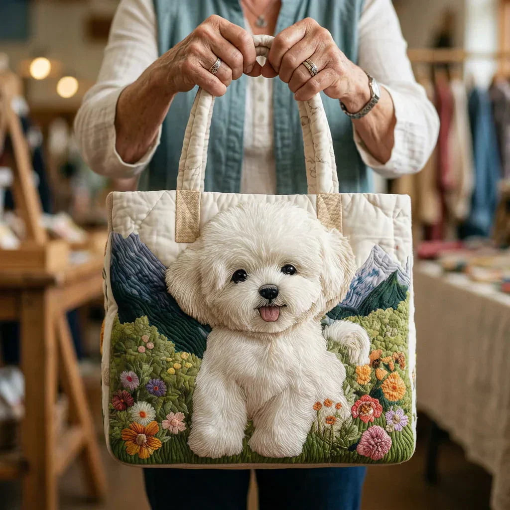 Enchanted Dog Quilted Tote Bag